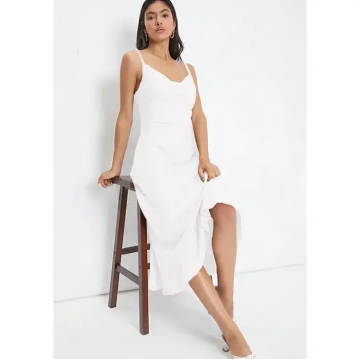 Robe longue en satin sexy pour femme avec encolure drapée