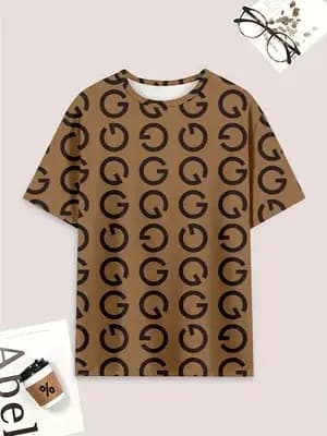 Ensemble pyjama pour homme à manches courtes et short avec imprimés lettre "G"