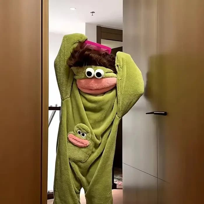 Nouvelle combinaison-pyjama 2026 Grenouille triste à poils longs