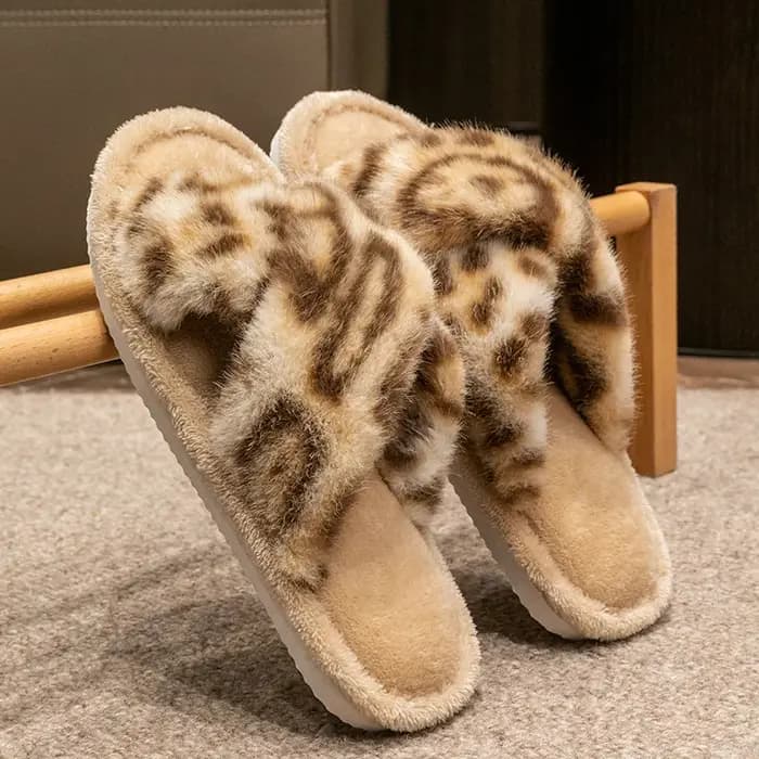 Pantoufles à bout ouvert imprimées léopard pour femmes, chaussures d'intérieur printemps-automne, se