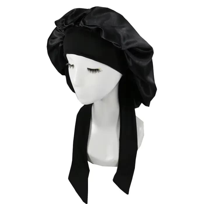 Femmes Satin solide chapeau De couchage nuit Bonnet De sommeil soins capillaires