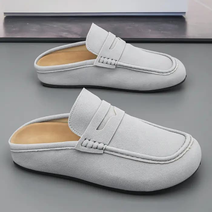 Demi-pantoufles à semelle souple à la mode pour hommes