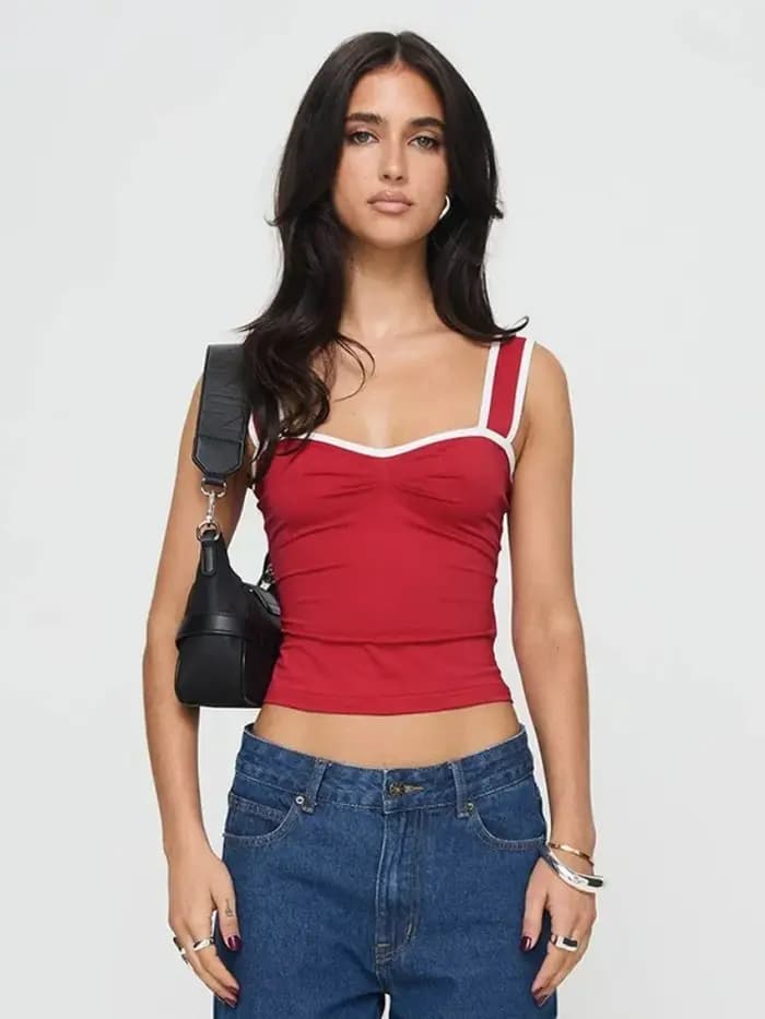 Camison Verano-Corset à bretelles froncées pour femmes