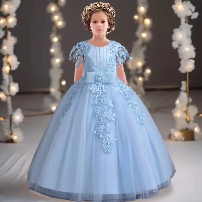 Robe à fleurs en Tulle pour filles