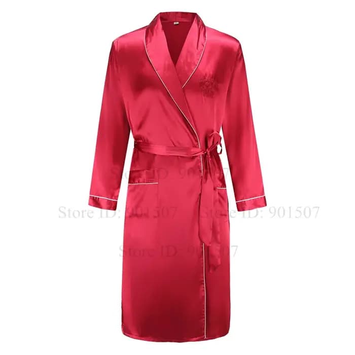 Hommes Homewear loisirs sondes Robe en Satin été printemps vêtements de nuit mâle décontracté Kimono