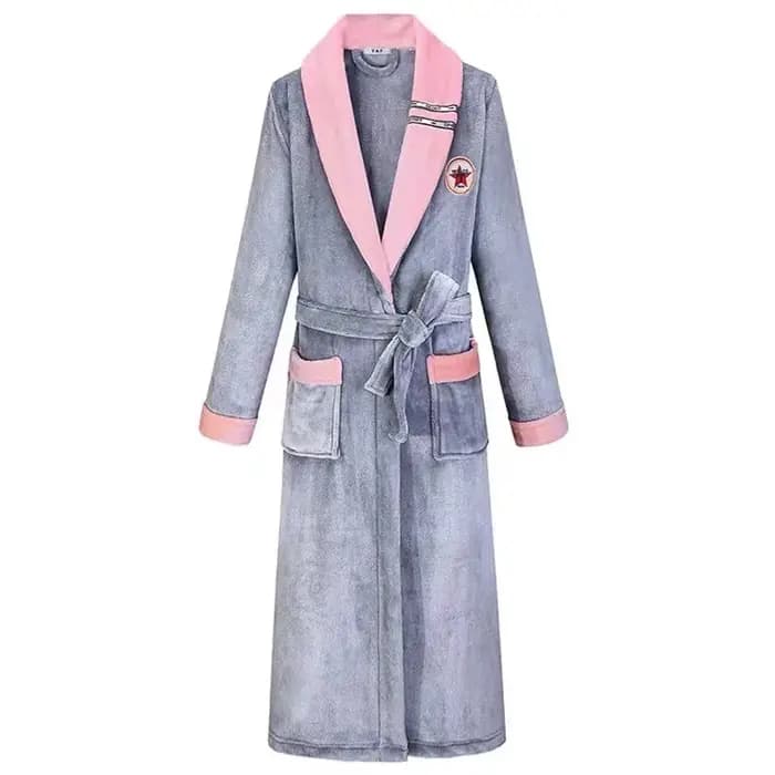 Peignoir en flanelle Extra Long et chaud pour hommes et femmes