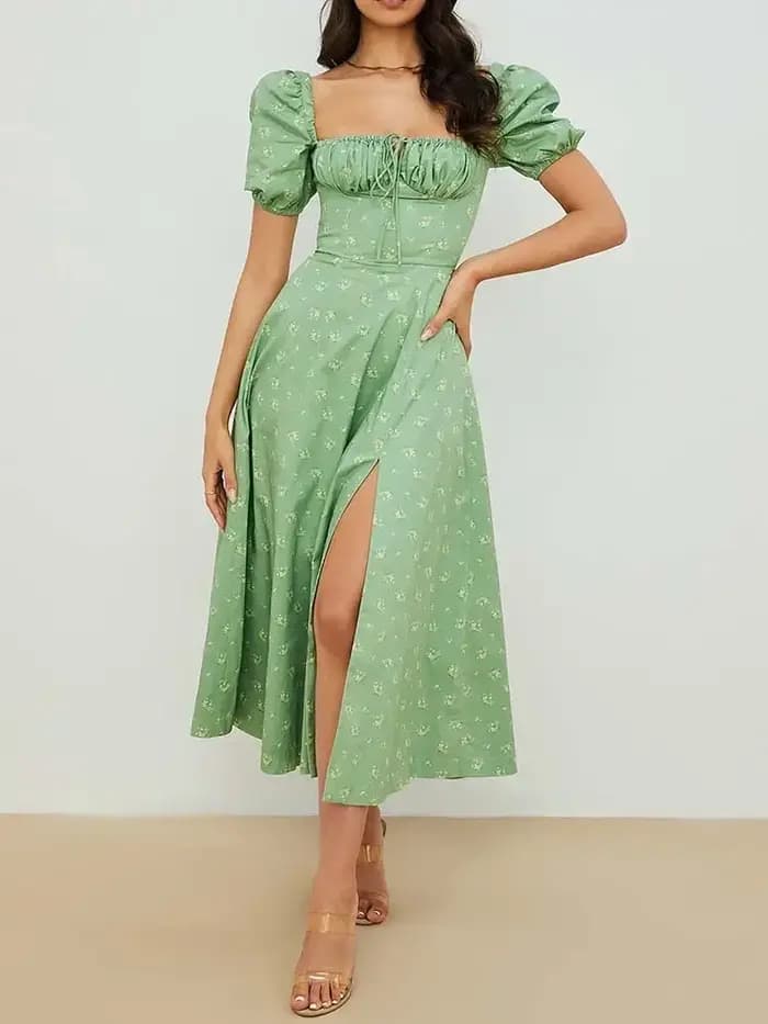 Robe Longue à Imprimé Floral pour Femme