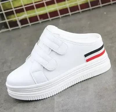 Taille 35-40 chaussures pour femmes 8cm pantoufles en cuir femme hauteur augmentant plate-forme chau