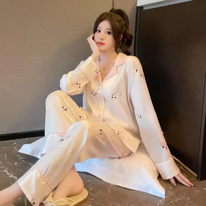 Ensemble de pyjamas Jacquard à manches longues