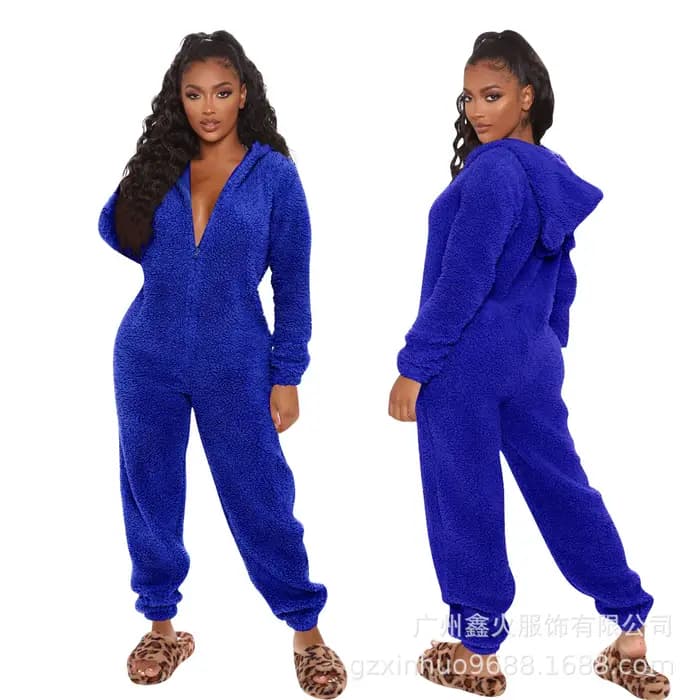 Nouveaux pyjamas en polaire à capuche pour femmes grandes tailles 5XL