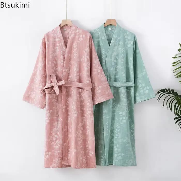 Chemise de nuit en coton et lin pour femmes