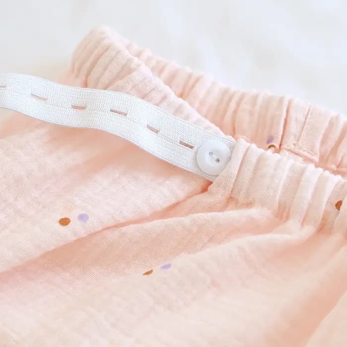 Pyjama d'Allaitement en Coton à Manches sulfpour Femme Enceinte