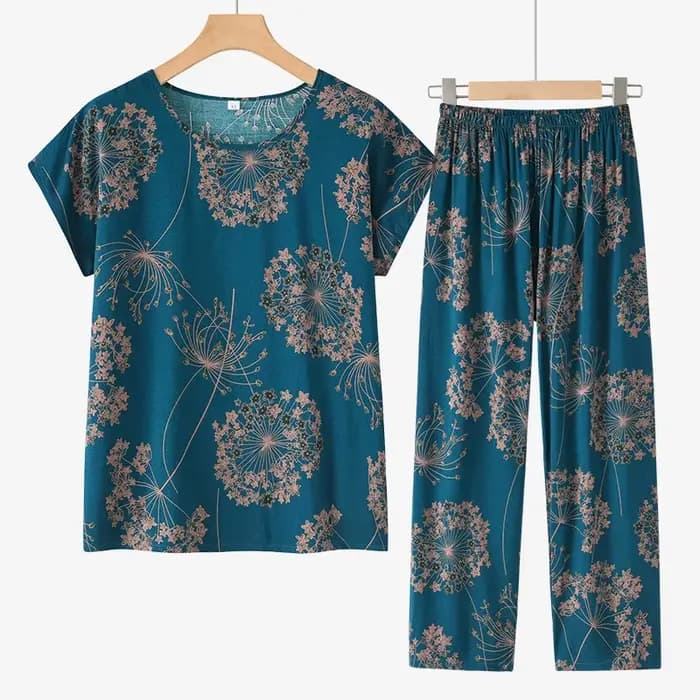 5XL grande taille femmes pyjamas imbibés nouveau coton rayonne vêtements de nuit à manches courtes pantalon capri