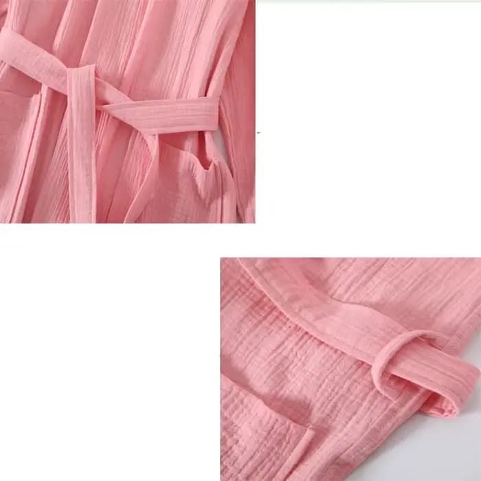 Peignoir à manches longues en coton multicolore pour hommes et femmes