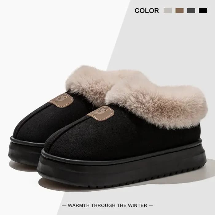 Pantoufles d'hiver doublées en polaire pour hommes et femmes