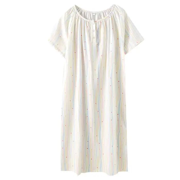 Chemise de nuit en coton fin pour femmes
