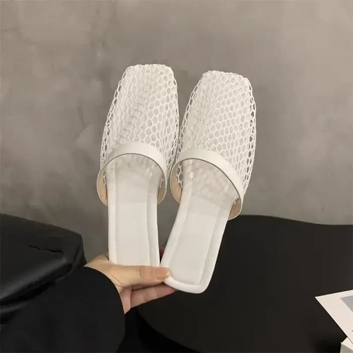 Pantoufles d'été en maille sexy pour femmes