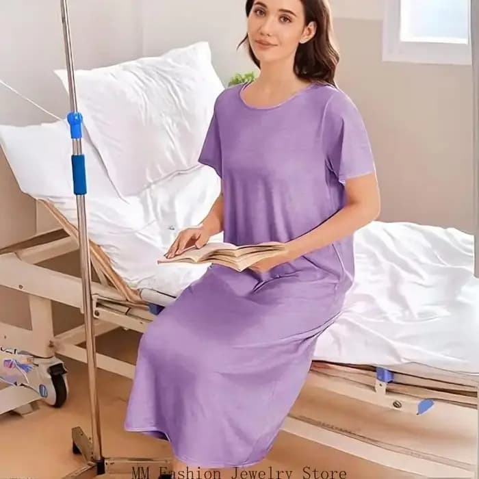 D0UB – robe d'hôpital en coton doux pour femmes