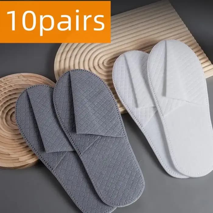 10 paires de pantoufles jetables pour femmes et hommes