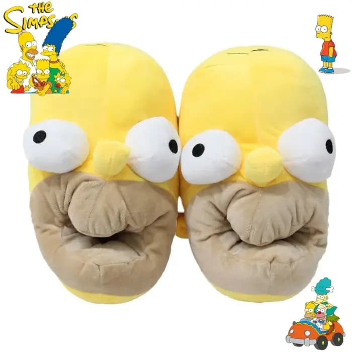 Pantoufles en peluche chaudes The Simpsons