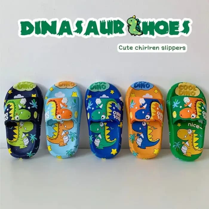 Chaussons dinosaures mignons à plateforme antidérapants