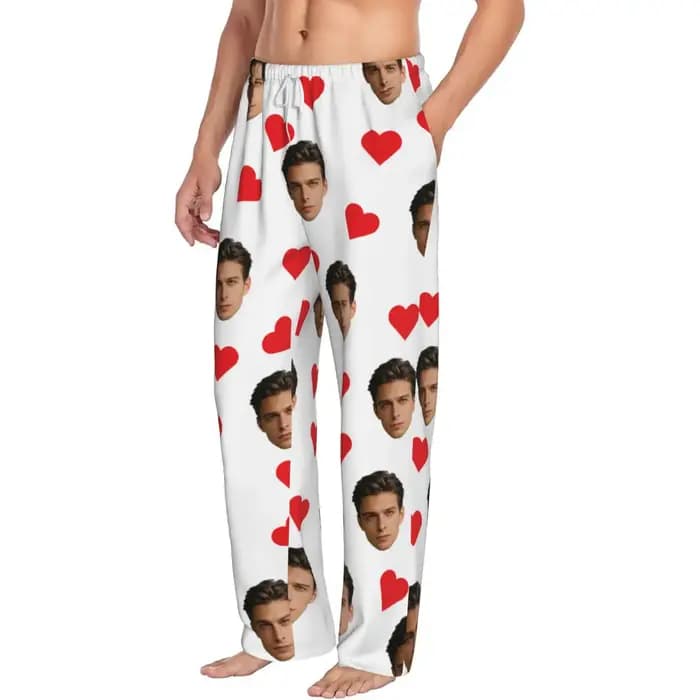 Pantalon de couchage personnalisé avec photos faciales personnalisées