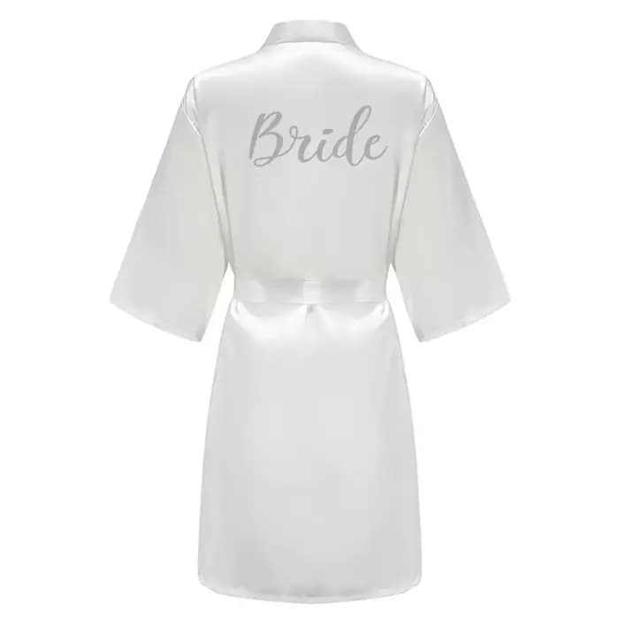 Robes en Satin de soie grande taille peignoir de mariage mariée demoiselle d'honneur mère
