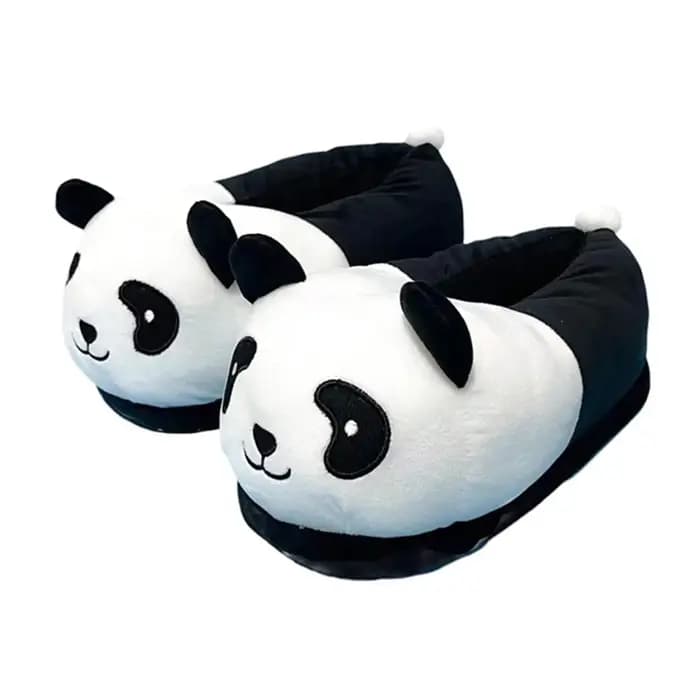 Adulte unisexe dessin animé Panda pantoufles mignon en peluche