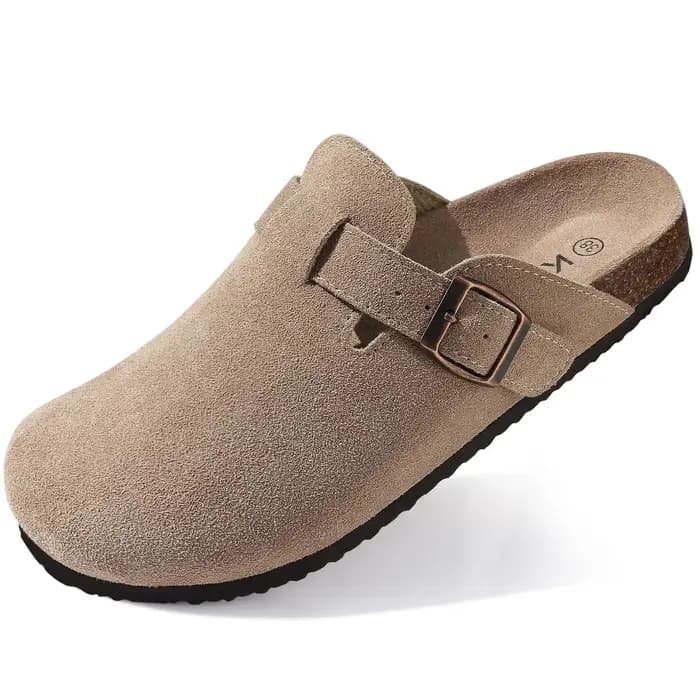 Crestar-Pantoufles sabots en daim classiques pour hommes et femmes