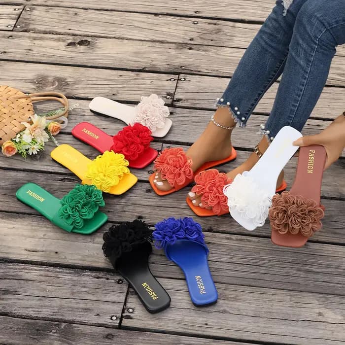 Fleur femmes pantoufles 2025 nouvelles