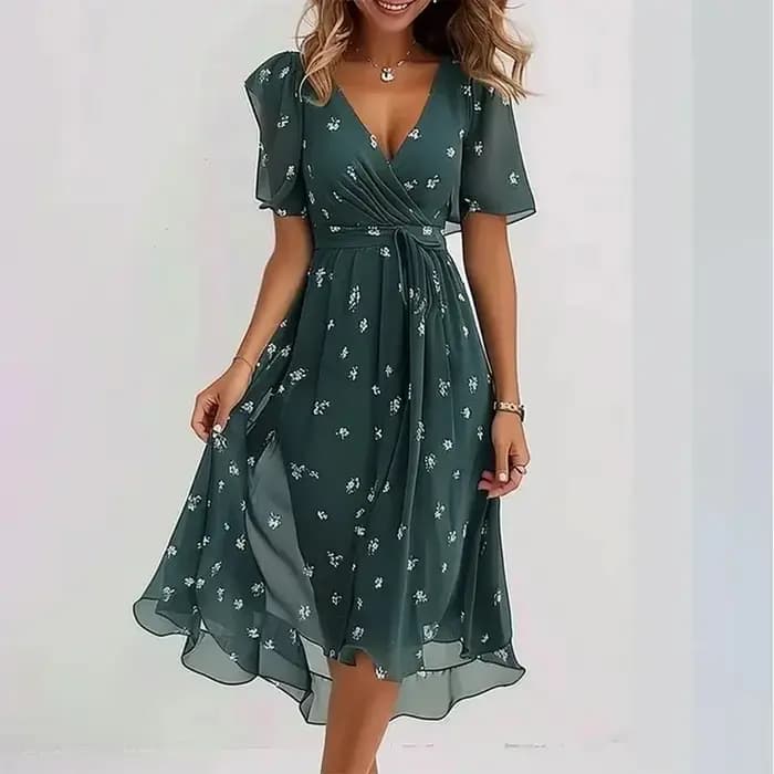 Robe imprimée élégante et à la mode pour femmes