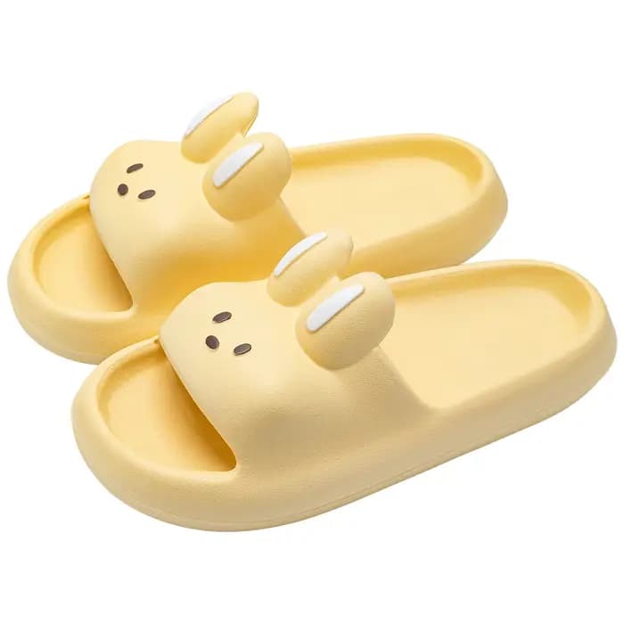 Pantoufles oreiller lapin pour femmes et hommes | House Slides Sandales de douche | Extremement confortable | Semelle