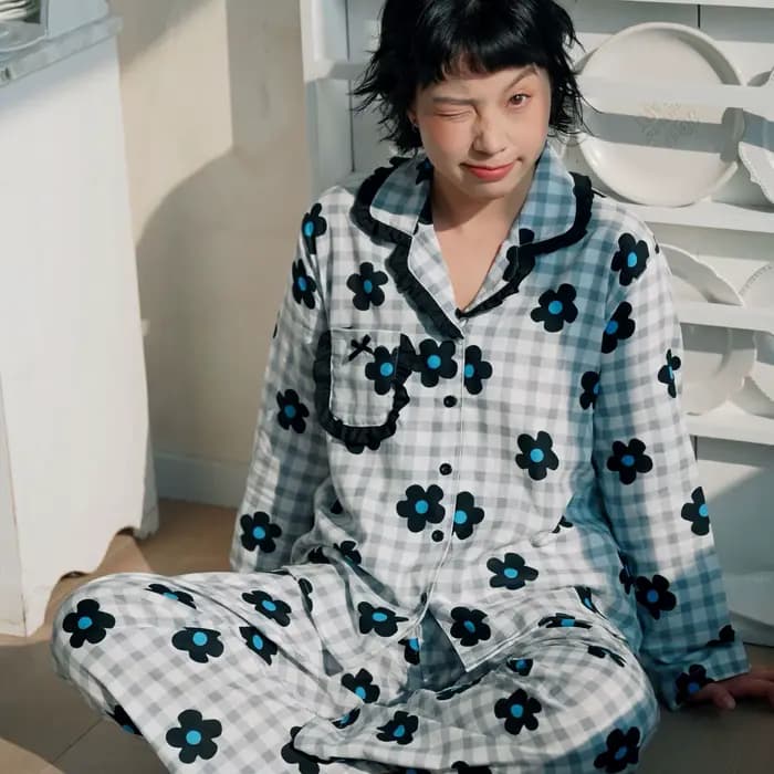 Pyjama Femme Printemps 2026 Nouvelle Collection Ample Grande Taille Décontracté Ensemble Deux Pièces