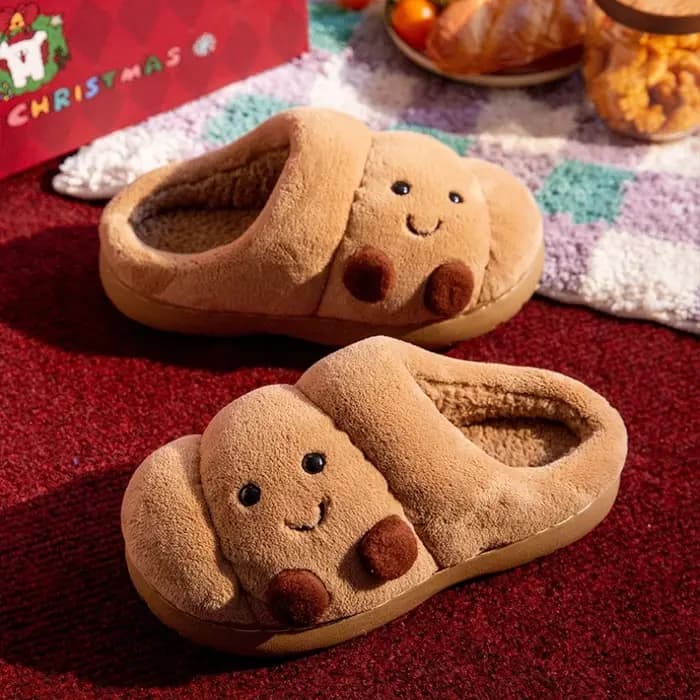 Pantoufles moelleuses de dessin animé pour femmes et hommes