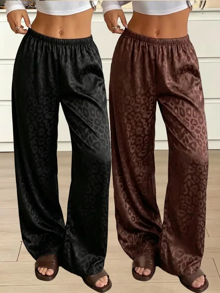 Nouvel ensemble de pyjama pour femme à imprimé léopard