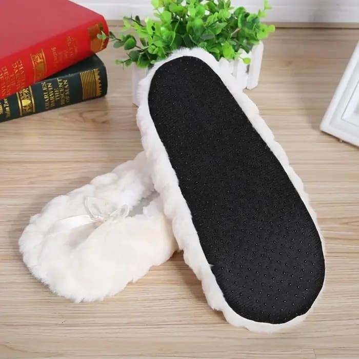 Moelleux femme pantoufle femmes maison hiver peluche épais antidérapant poignée doux mignon drôle intérieur