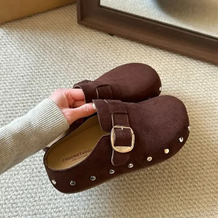 Chaussures pantoufles en fausse fourrure pour femmes