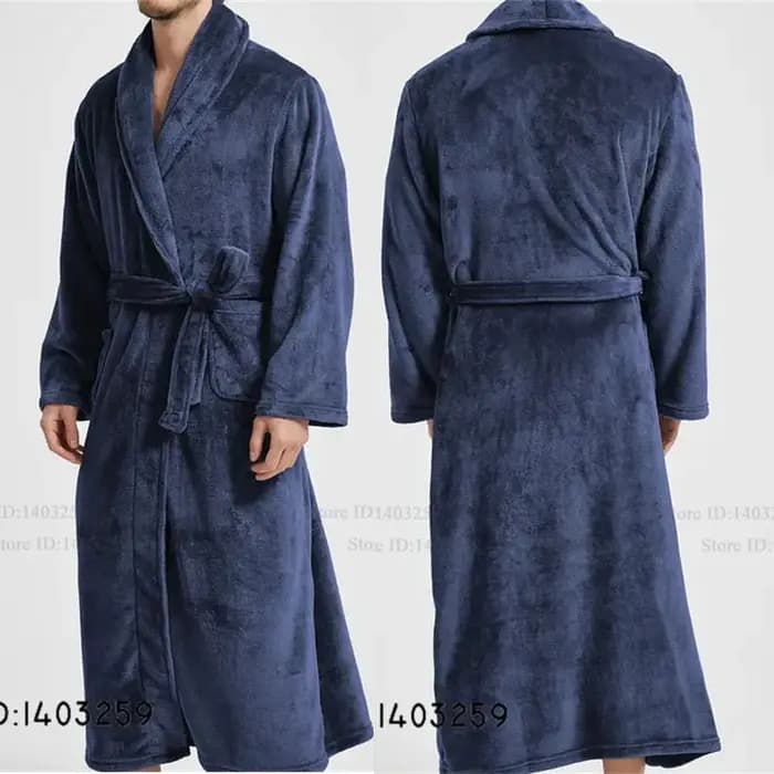 Hiver épaissir flanelle longue Robe Couple vêtements de nuit Kimono peignoir