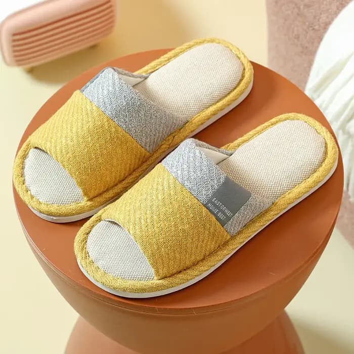 GUQIWT Pantoufles en lin pour le printemps et l'été