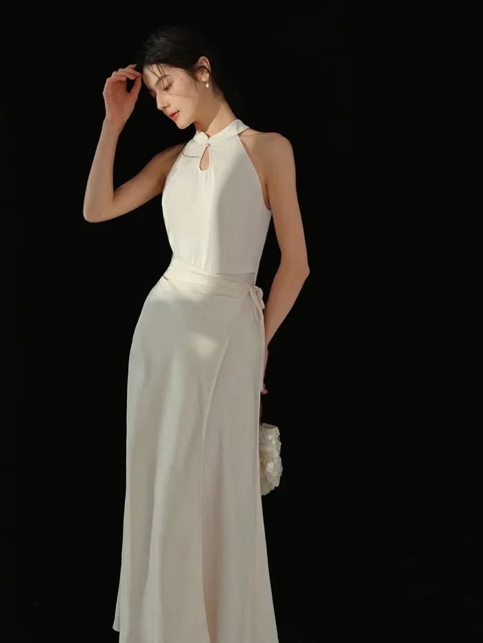 Robe longue en Jacquard élégante