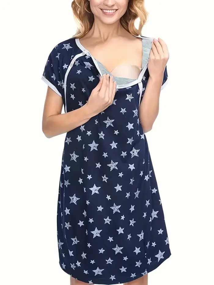 Vêtements de nuit à manches courtes pour femmes