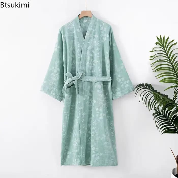 Chemise de nuit en coton et lin pour femmes