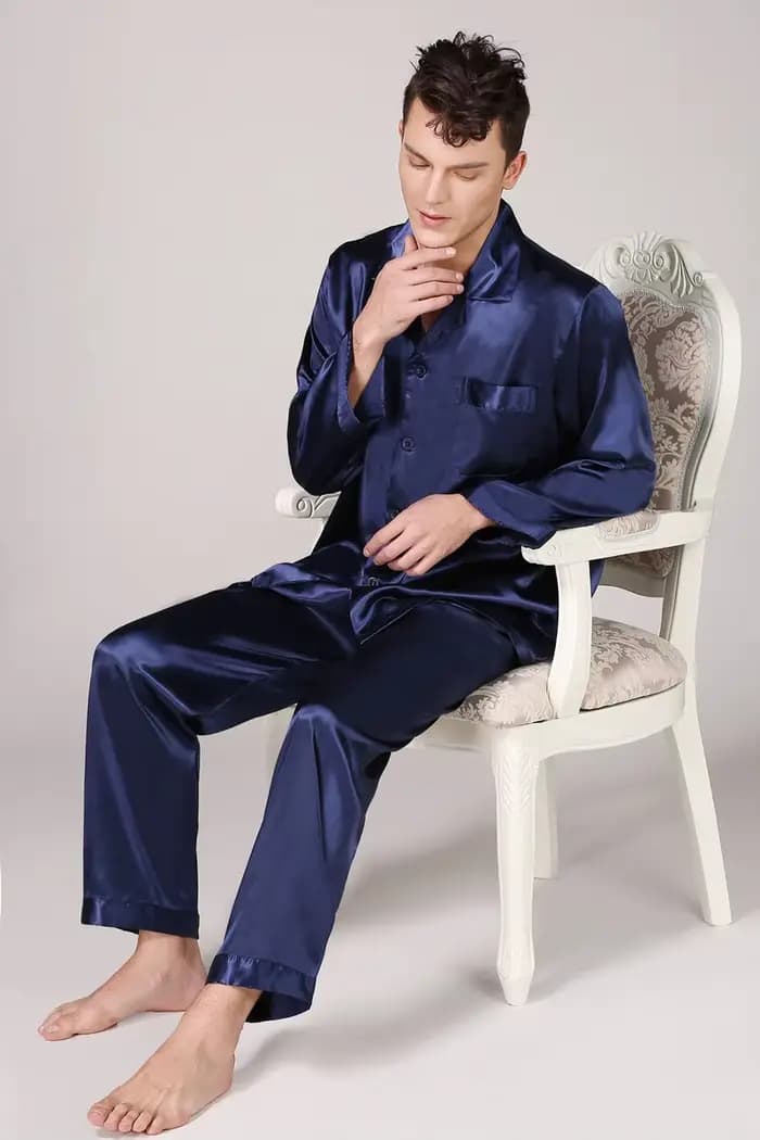 Ensemble pyjama en satin pour homme