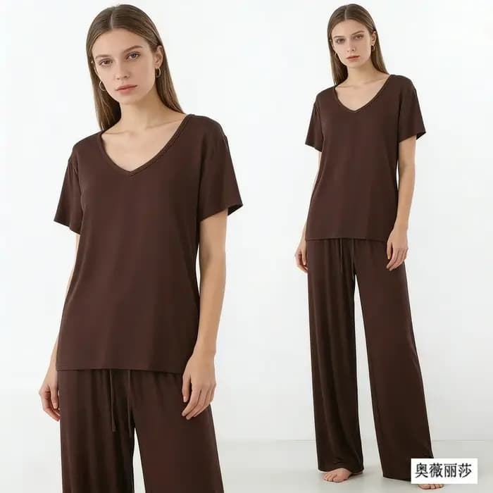 Ensemble pyjama à manches courtes pour la maison