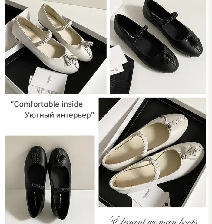 Ods Mules plates pantoufle femmes bout carré chaussures de Ballet confortable toboggan peu profond