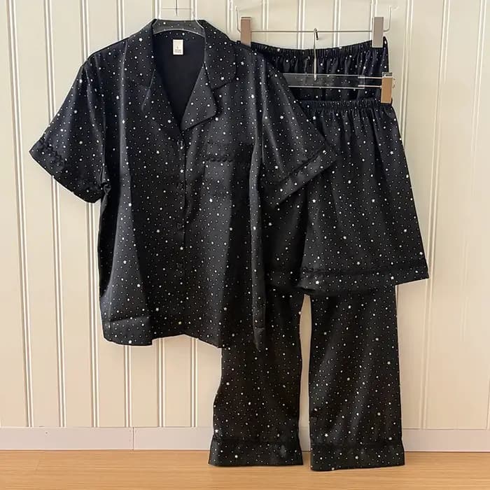 Pyjama scintillant à manches courtes 2026 pour femme