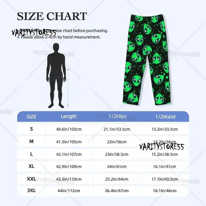 Pantalon de pyjama Alien vert drôle personnalisé