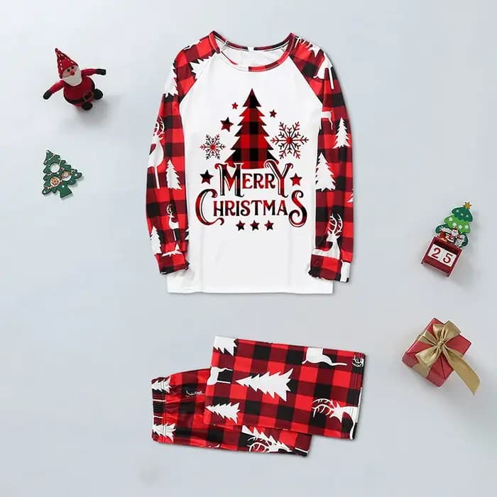 Noël famille correspondant tenues maman papa enfants 2 pièces pyjamas ensemble bébé barboteuses décontracté vêtements