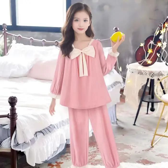 Pyjama deux pièces en fil de coton fin pour filles