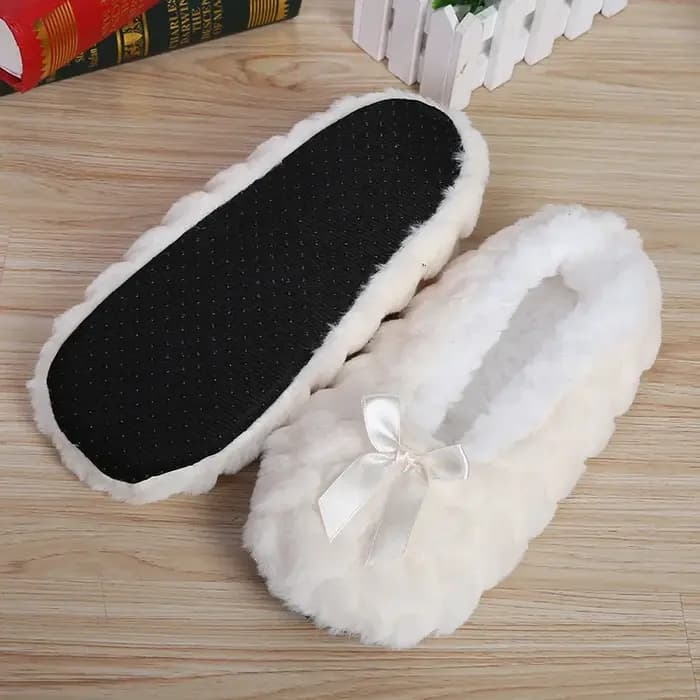 Moelleux femme pantoufle femmes maison hiver peluche épais antidérapant poignée doux mignon drôle intérieur